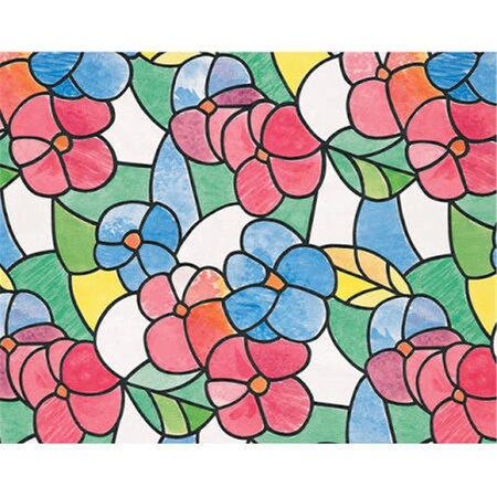 Lovelyhome 17 x 78 in. Decorative Self Adhesive Film; Lisboa Red LO420963